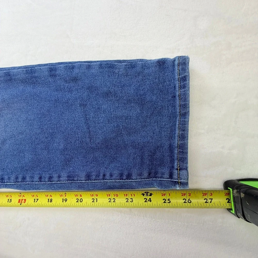 GAP Maternity Slim Straight Jeans Womens‎ 14R Side Panels Blue Stretch Denim
